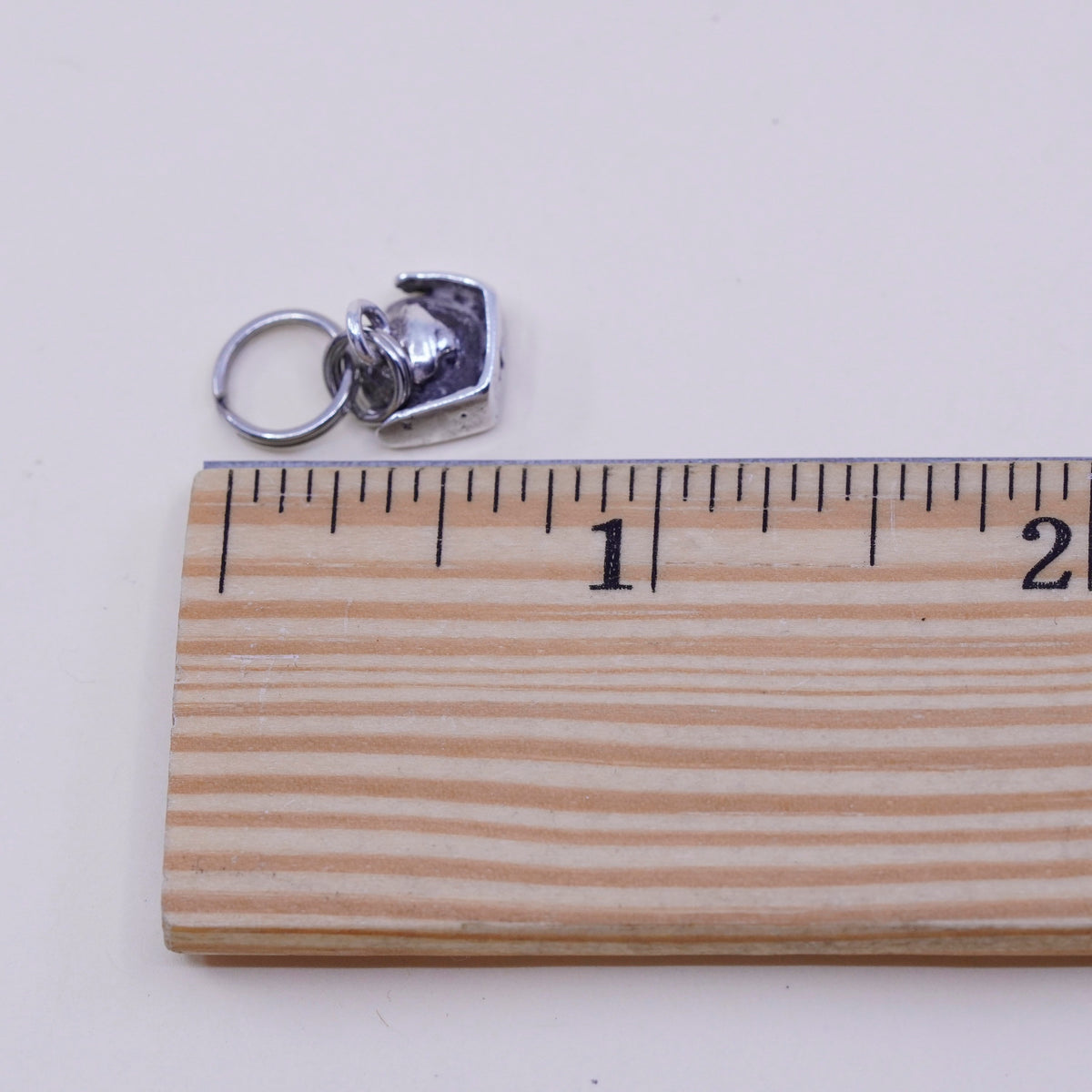 Vintage sterling silver handmade charm, 925 nurse hat pendant