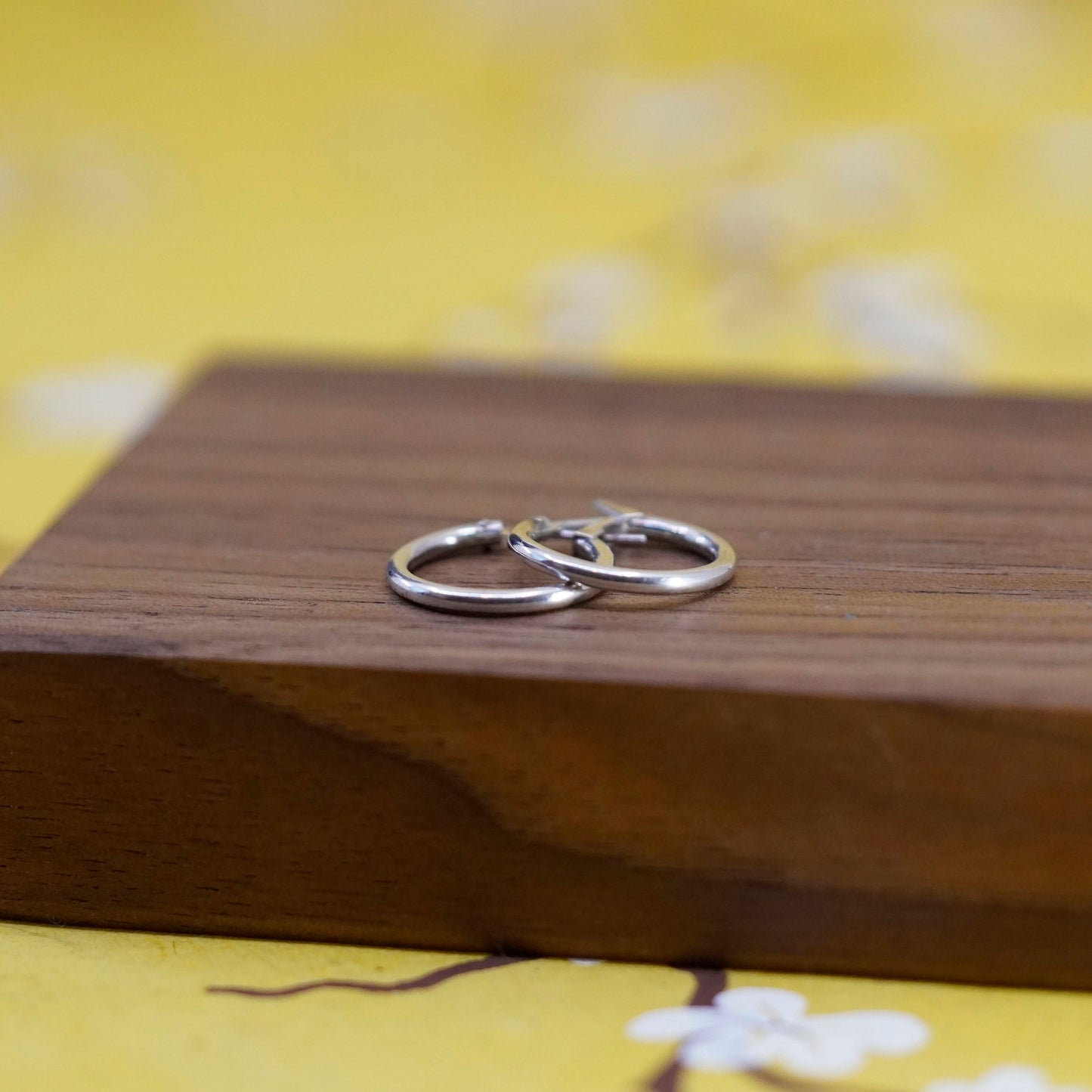 0.5”, Vintage Sterling 925 silver handmade earrings, 925 hoops