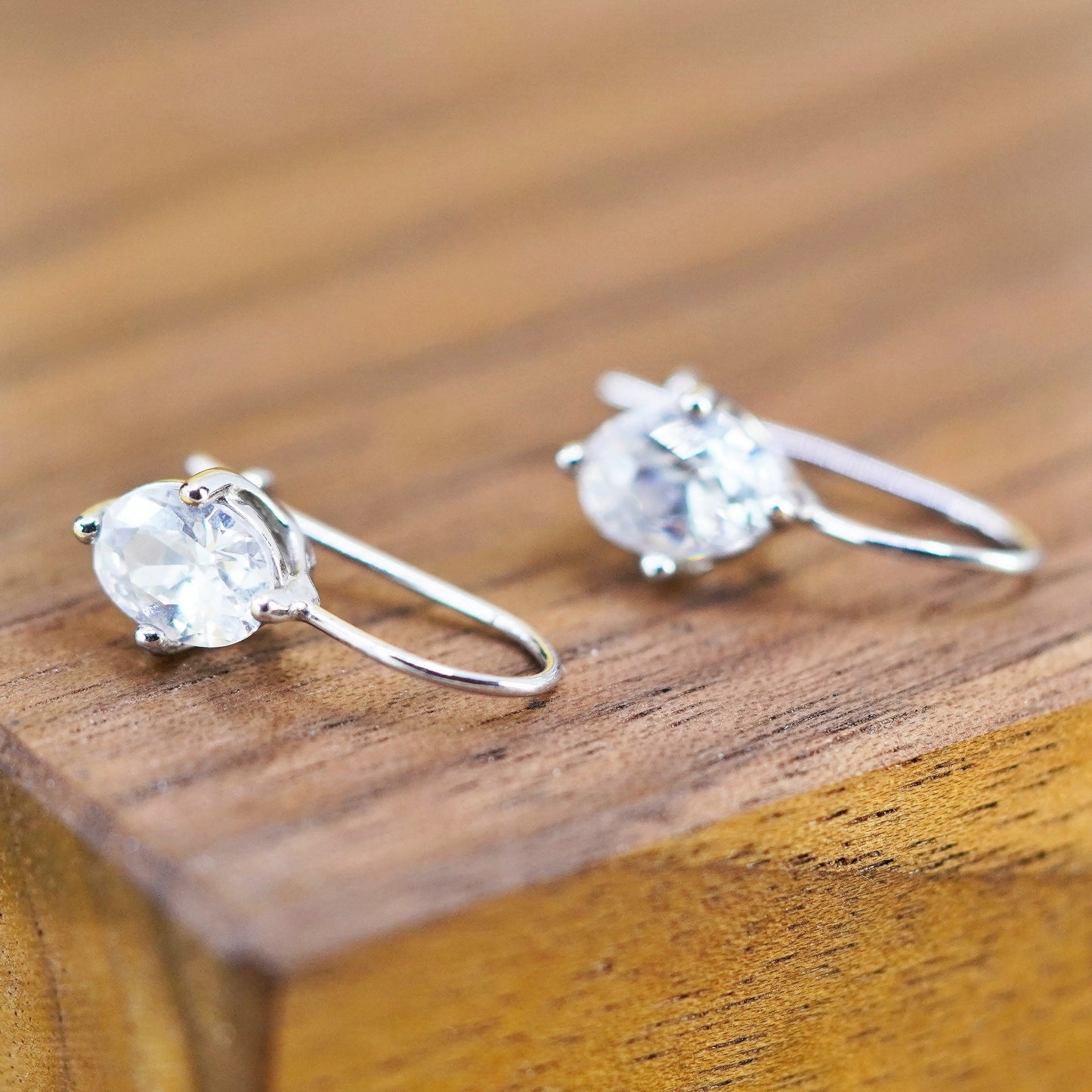 vintage Sterling 925 silver earrings with cz