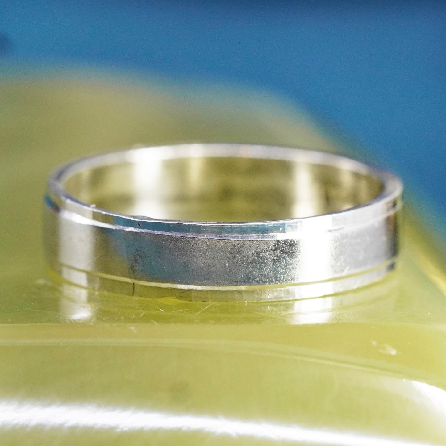 Size 11, vintage Sterling silver handmade ring, 925 wedding band