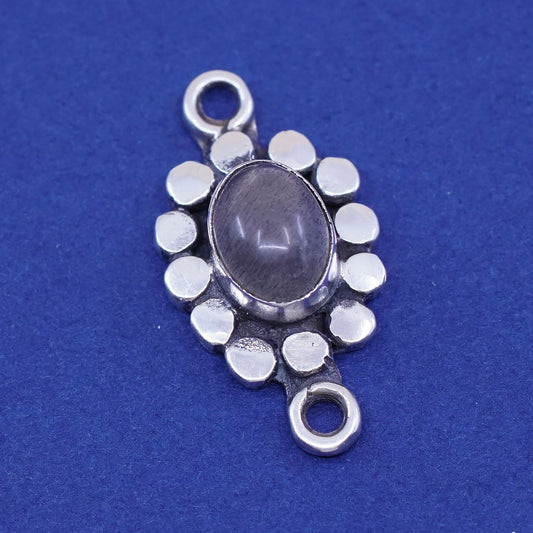 Vintage Sterling 925 silver handmade pendant with moonstone