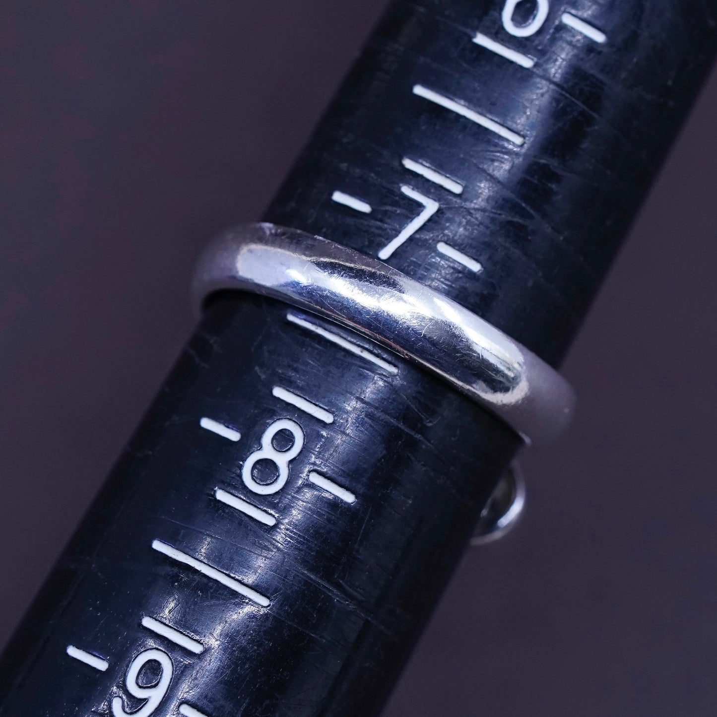 Size 7.25, vintage Sterling silver handmade ring, 925 wrap band, stamped 925