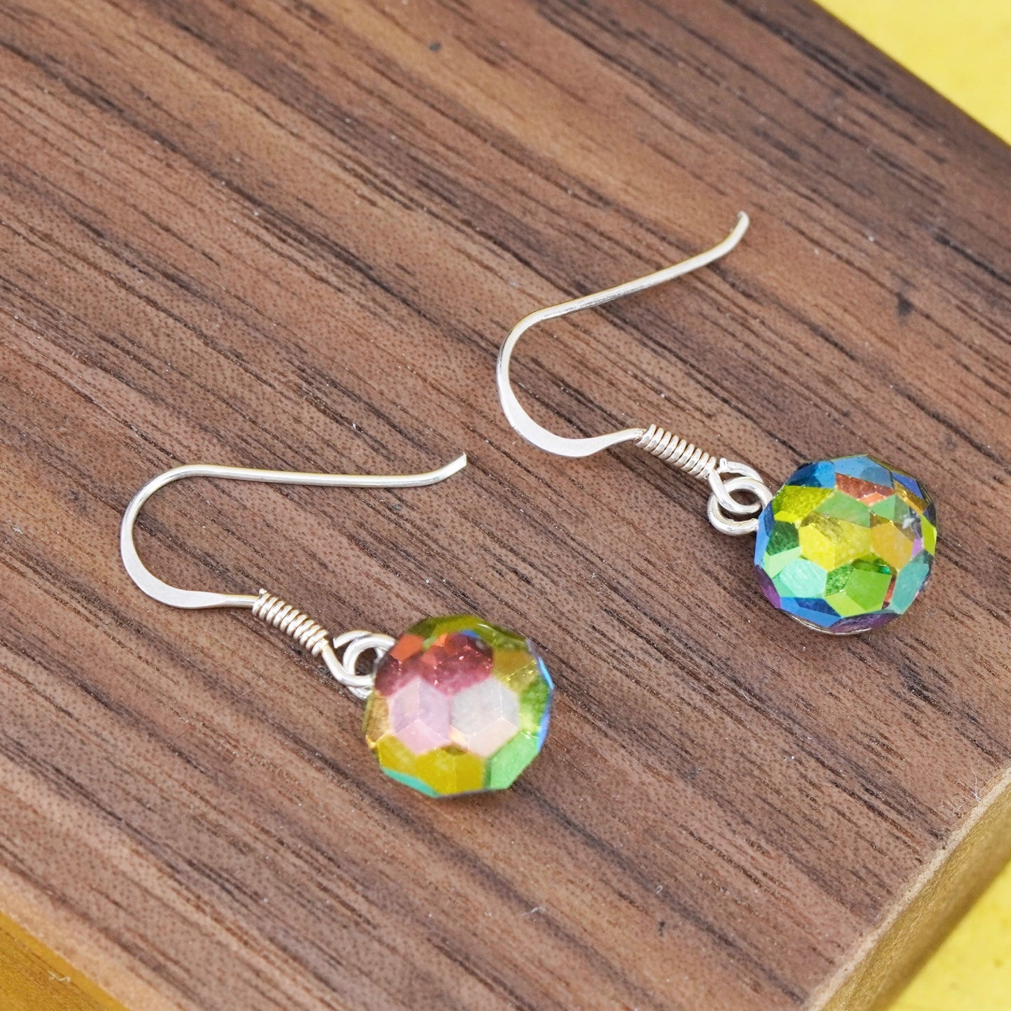 vintage Sterling 925 silver earrings with cz