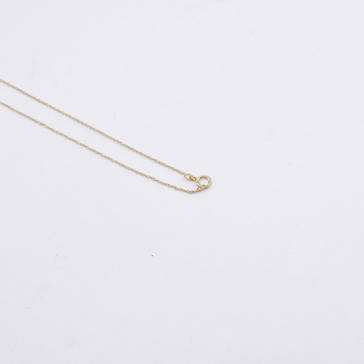 18”, 1mm, vintage vermeil gold over Sterling silver necklace, 925 circle chain