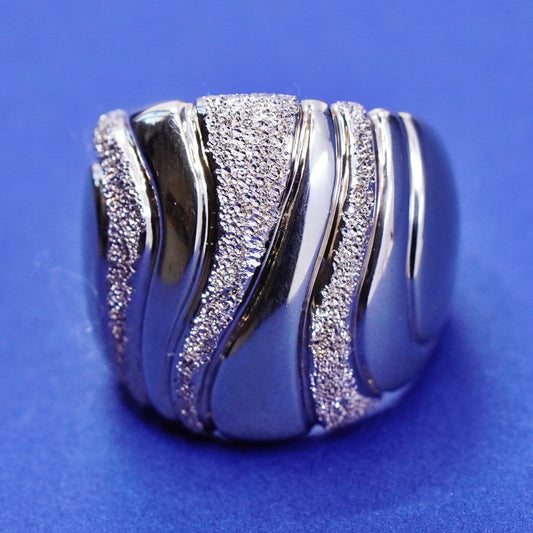 Size 6, Itaor Italy vermeil gold sterling 925 silver ring glittering band