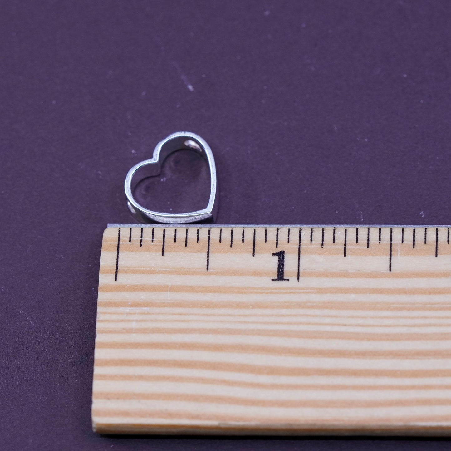Vintage Sterling silver handmade pendant, 925 heart pendant