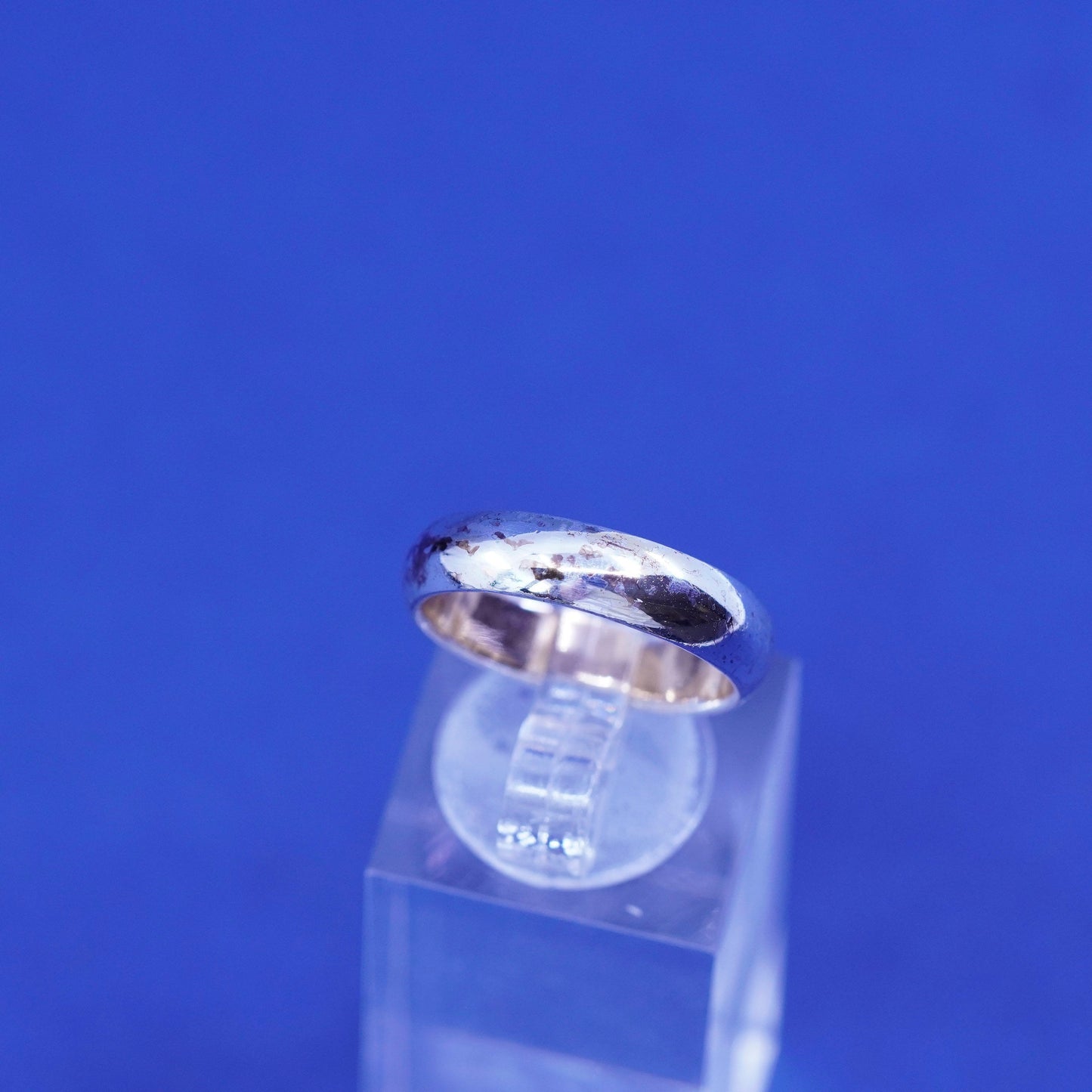 Size 7, vintage Sterling silver handmade ring, mexico 925 wedding band