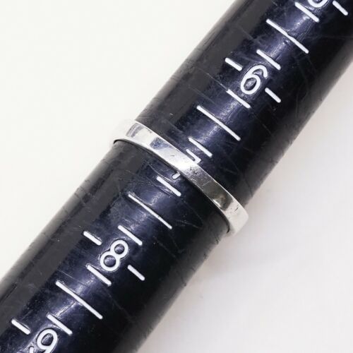 Sz 7, Vtg Sterling Silver Handmade Ring, 925 Silver Band marcasite details