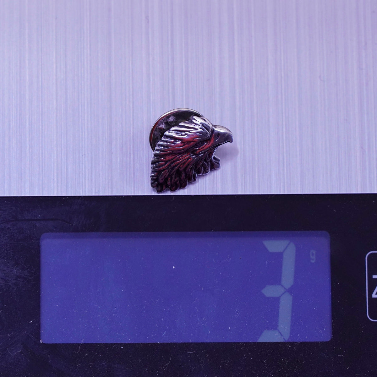 Vintage Mexico sterling silver handmade brooch, 925 bird Eagle head pin