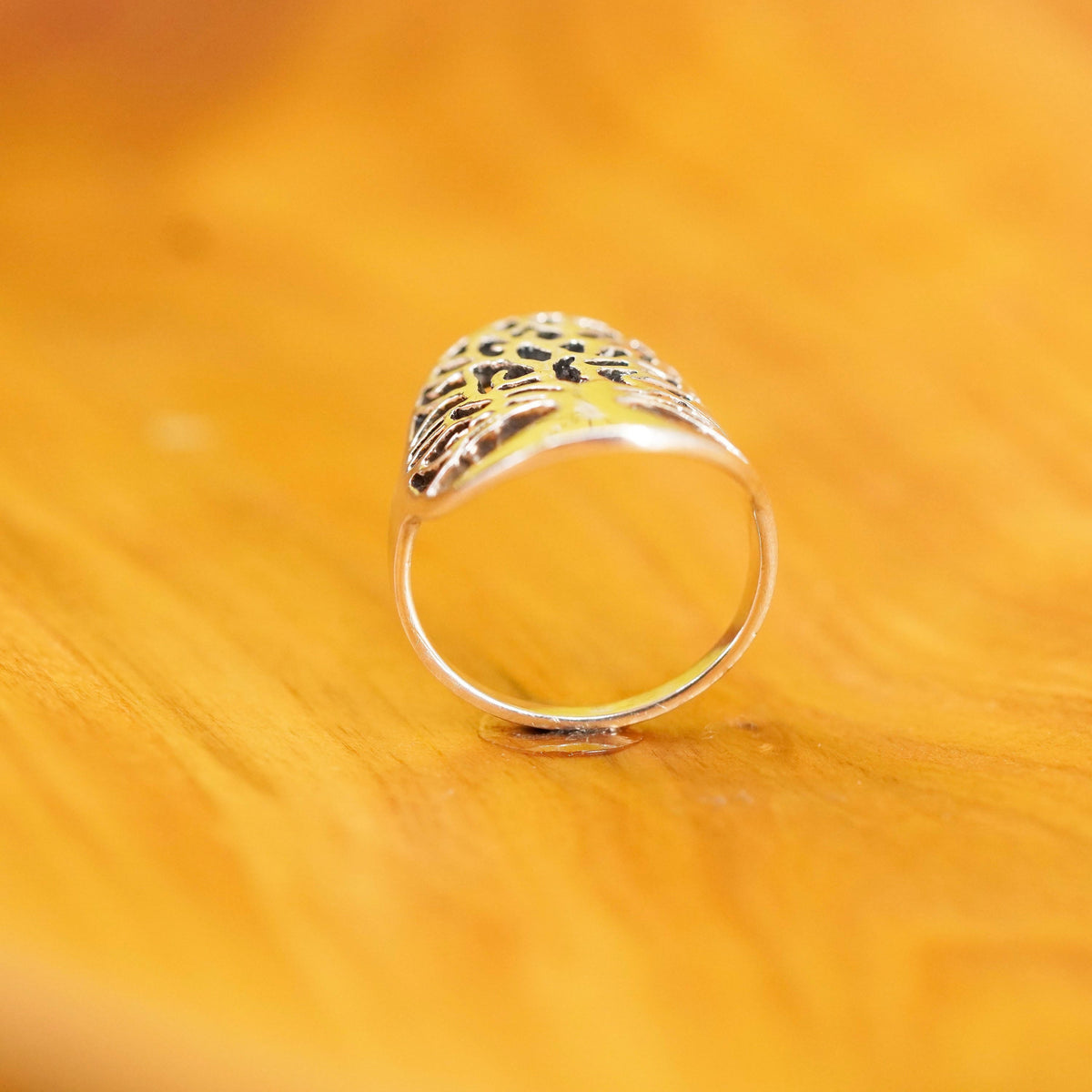 Size 7.5, Sterling silver handmade ring, southwestern 925 filigree tree band