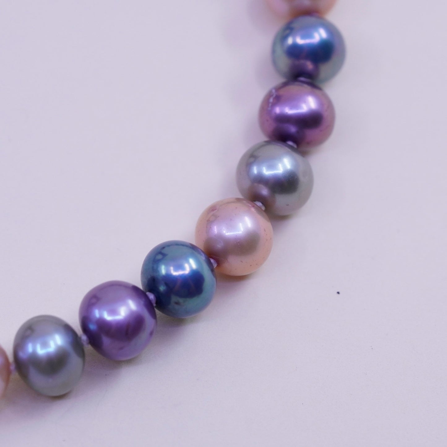 6.75, Vintage handmade bracelet, freshwater pearl with 925 silver clasp