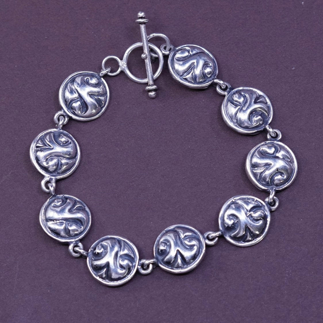 6.5”, Zina Sterling 925 Silver Bold Bracelet Beverly Hills Modernist Designer