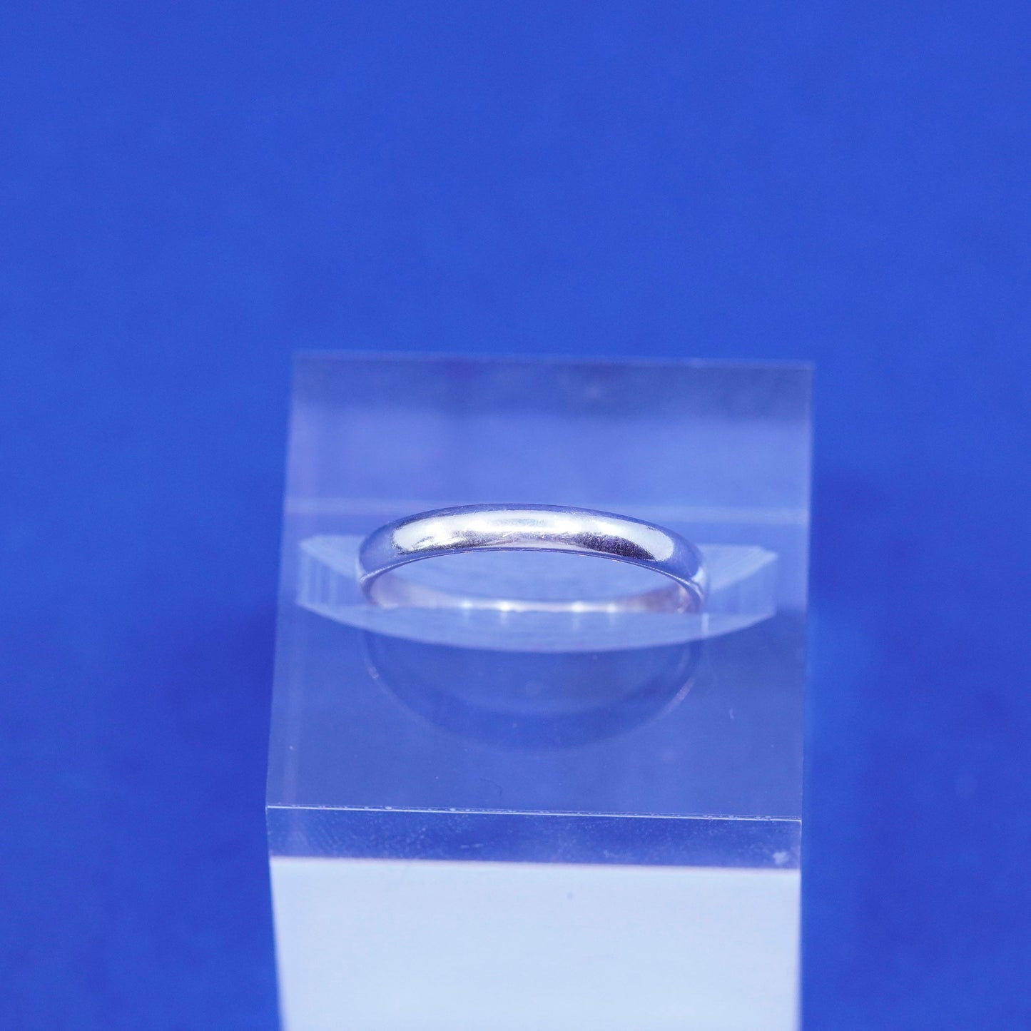 Size 7.25, vintage Sterling silver handmade ring, 925 wedding band