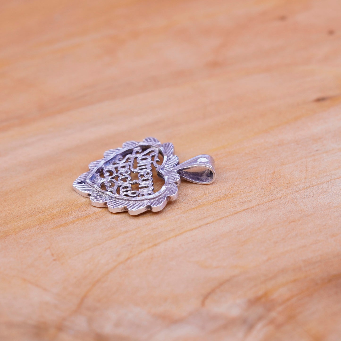 Vintage Sterling silver handmade pendant, 925 heart “someone special”