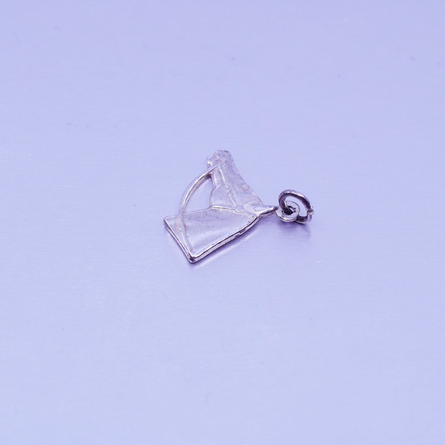 Antique Sterling silver handmade simple 925 horse charm pendant
