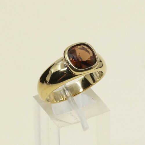 Sz 9, vermeil, gold over Sterling 925 Silver Ring W/ ruby, stamped 925 L