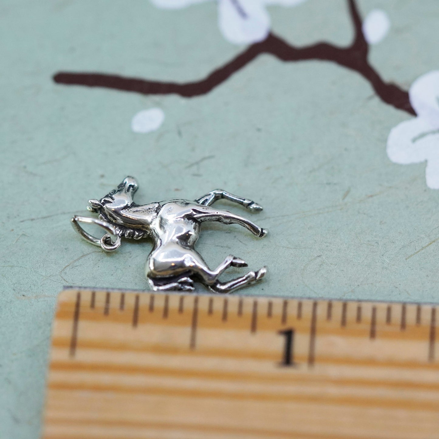 Handmade vintage Sterling silver pendant, 925 horse charm