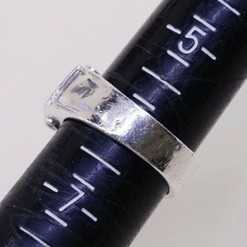 Sz 6, Sterling Silver Ring, 925 Silver Band Engagement Ring W/ Cz
