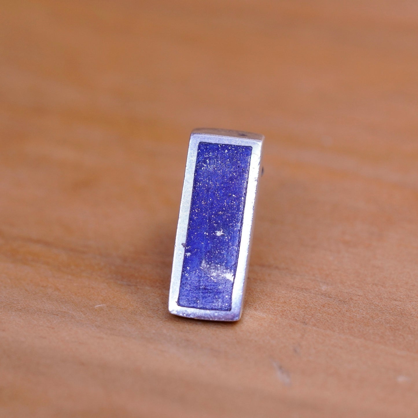 Native American zuni Sterling silver handmade earrings, 950 lapis lazuli studs