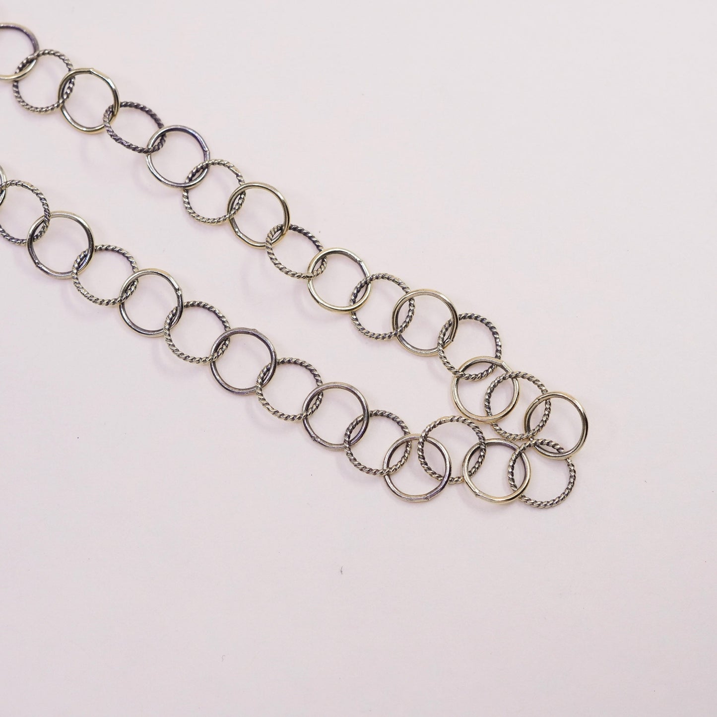 24”, vintage Danecraft vermeil, gold over sterling silver handmade necklace