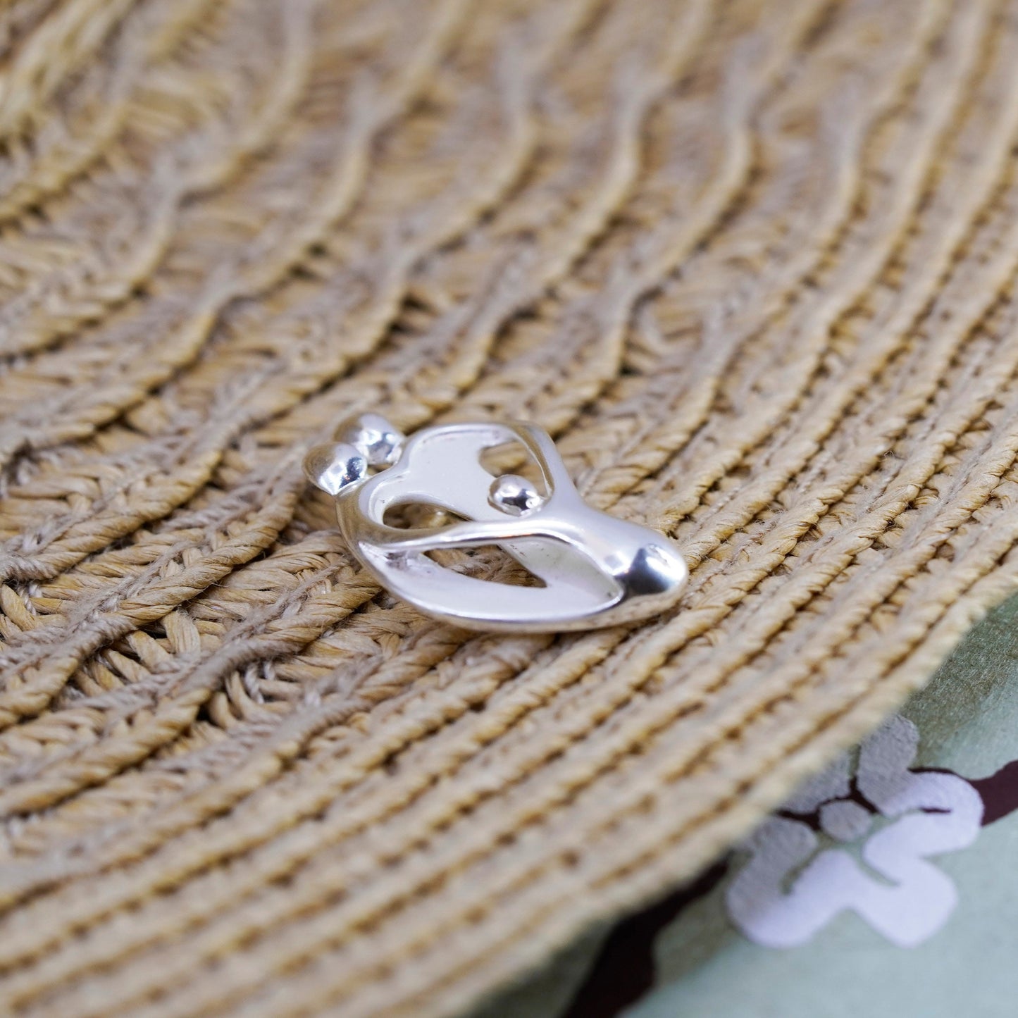 Carolyn Pollack sterling silver handmade Pendant, 925 parents baby, family love