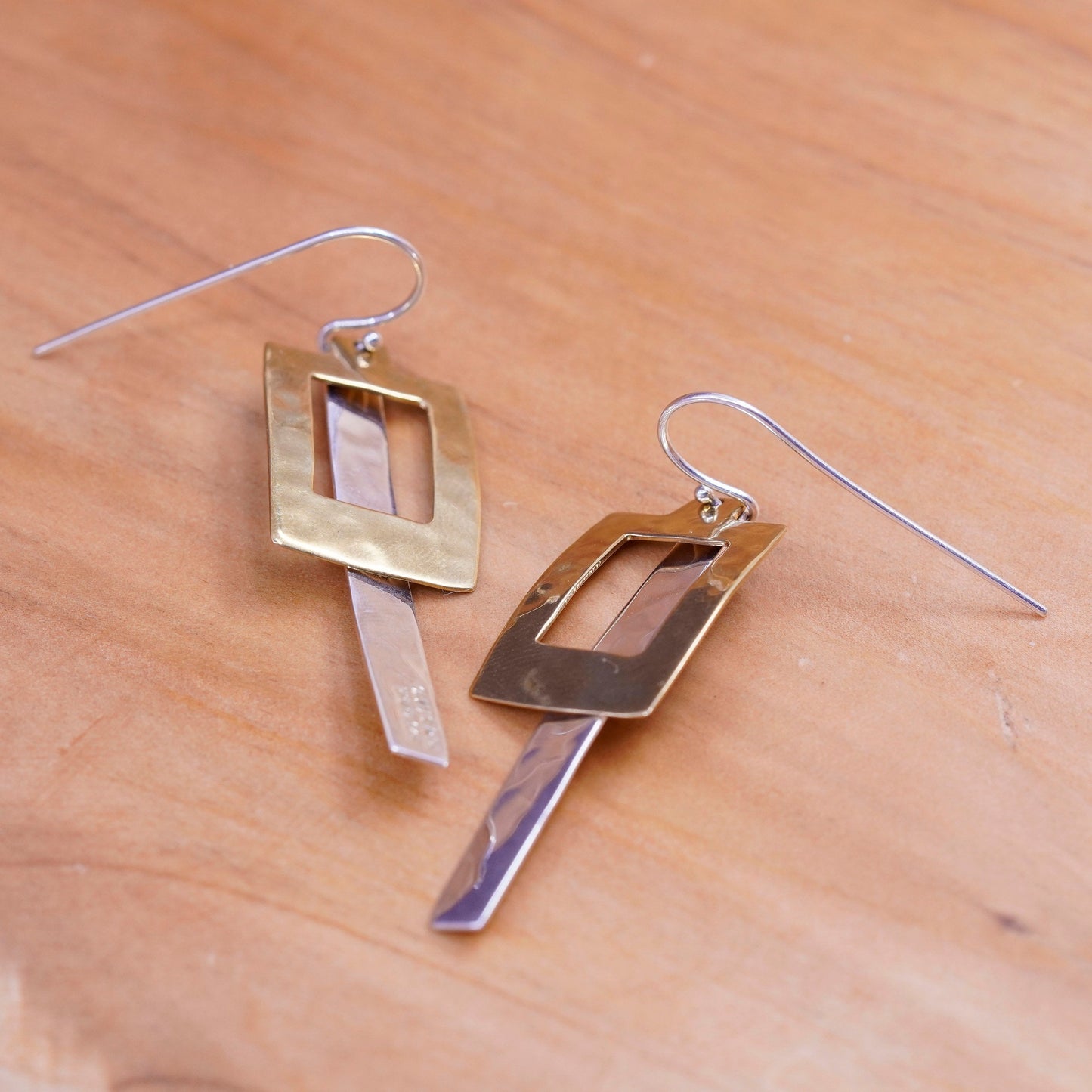 Robert Lee Morris Studio Sterling silver earrings, 925 rectangular drops