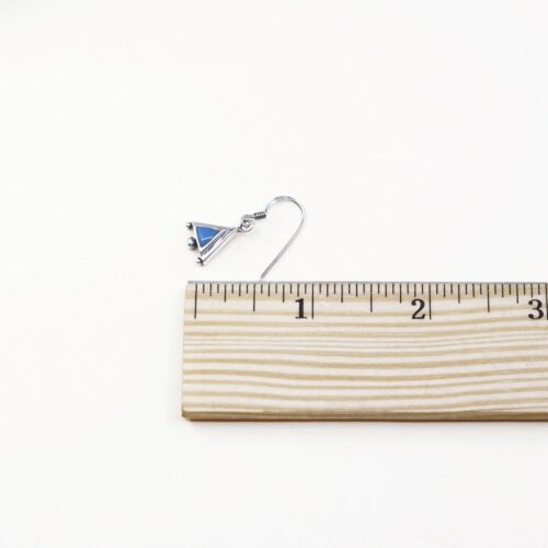 Vtg handmade Sterling Silver earrings, Southwestern 925 Turquoise Dangles