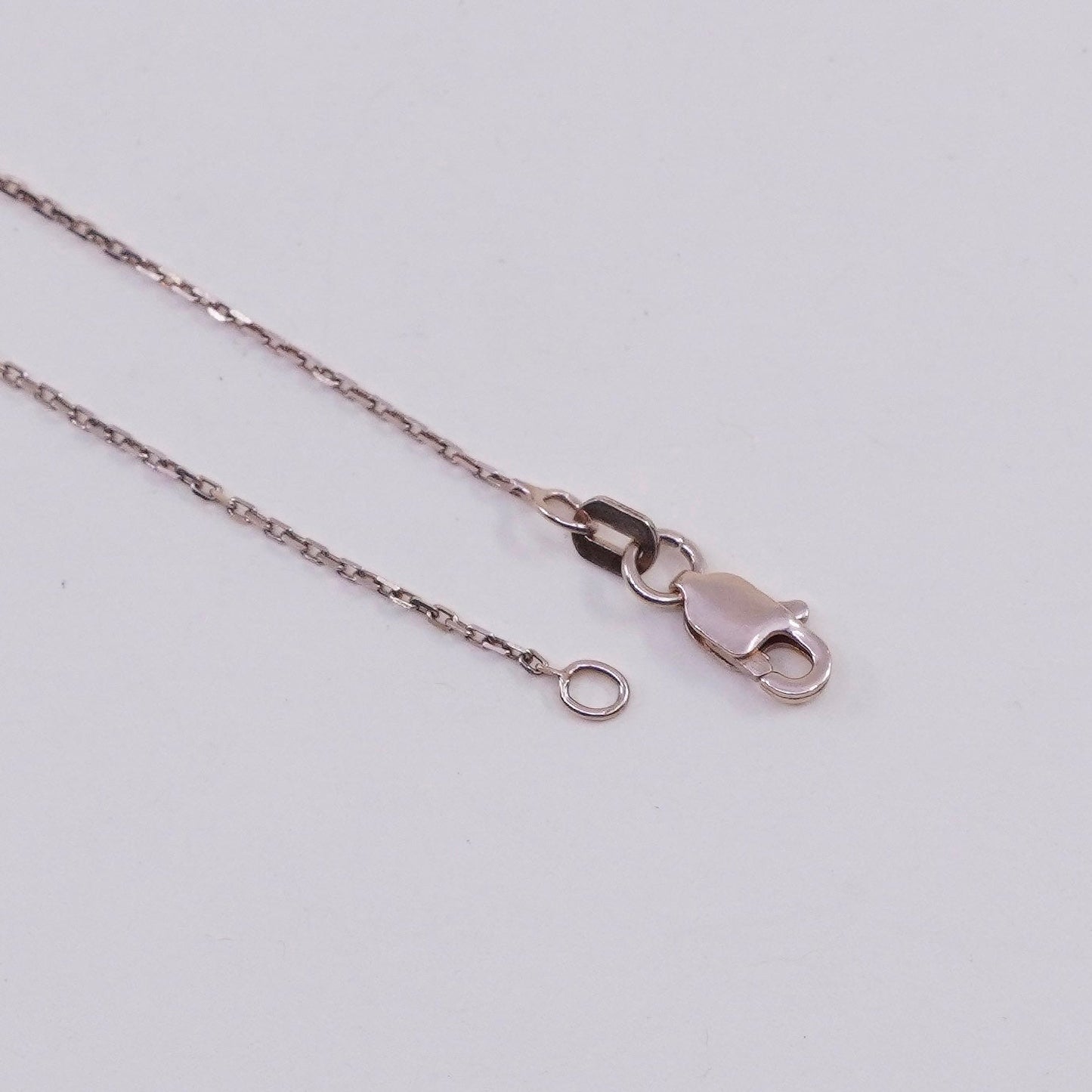 18”, Vintage vermeil rose gold over sterling 925 silver oval chain, necklace