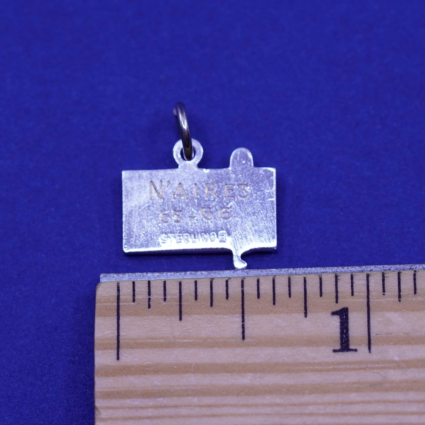 Vintage Sterling silver handmade pendant, 925 music symbol charm