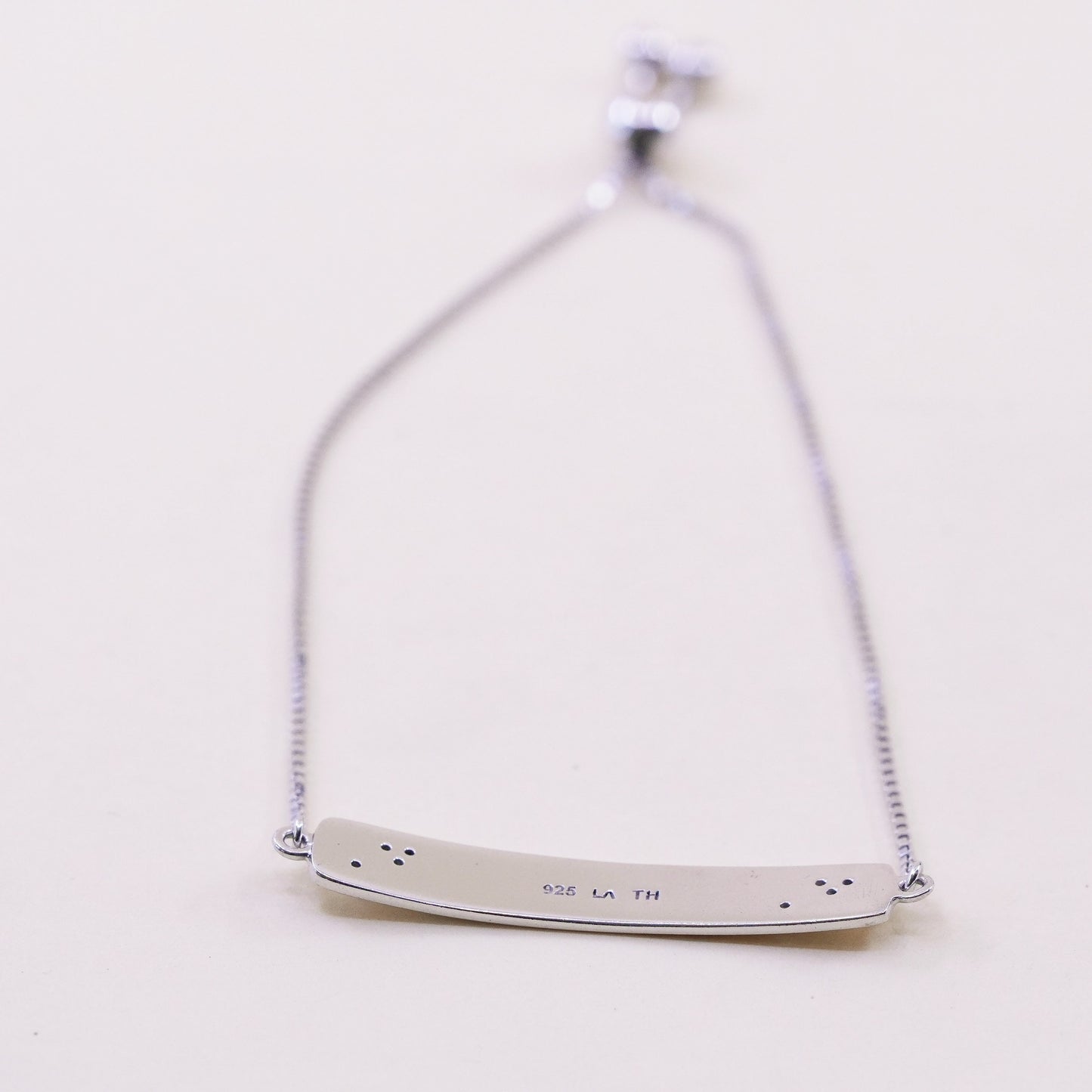Vintage sterling silver bracelet, 925 box chain name “Mather daughter friends