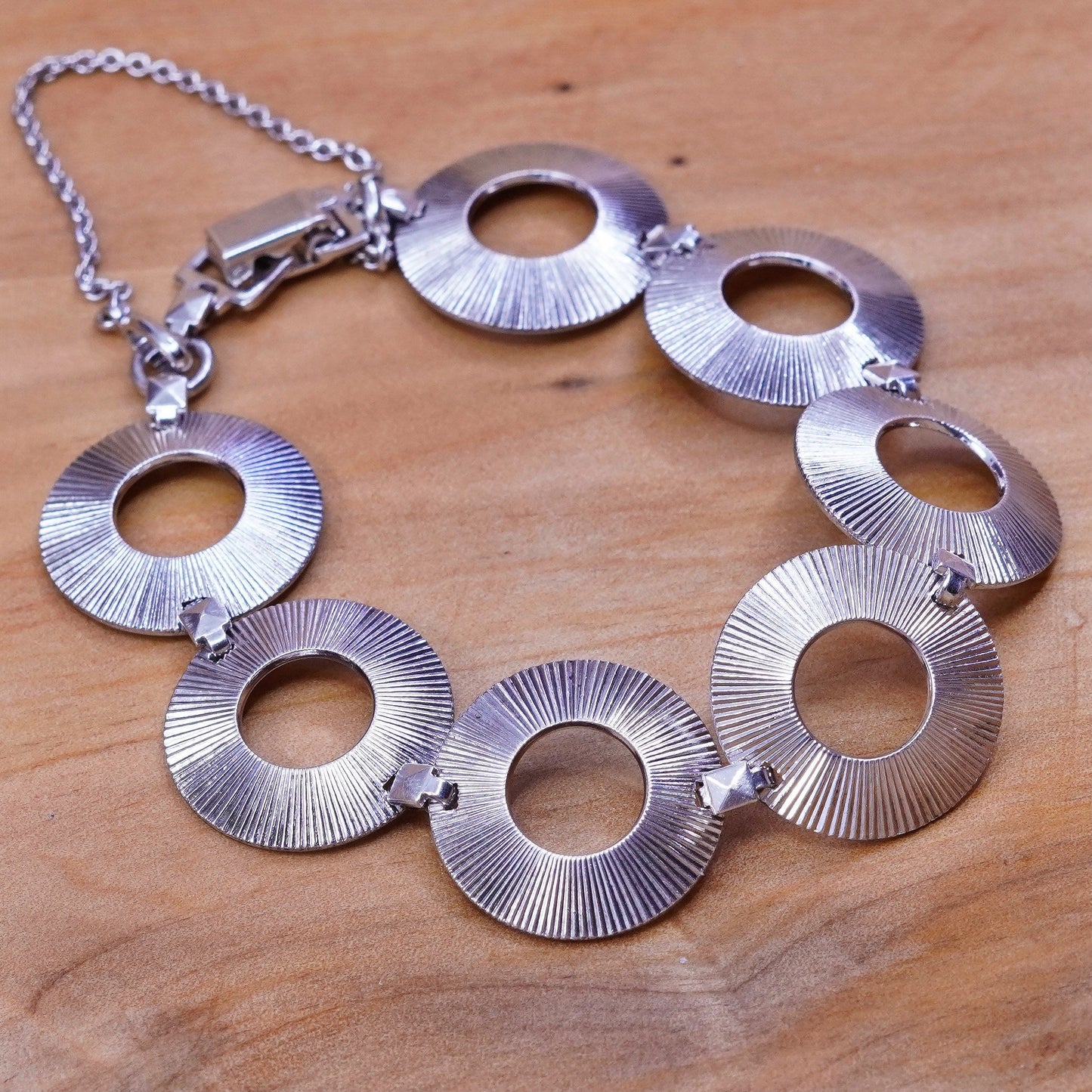 6.5”, WE Richards WRE Sterling silver handmade bracelet, 925 circle bracelet