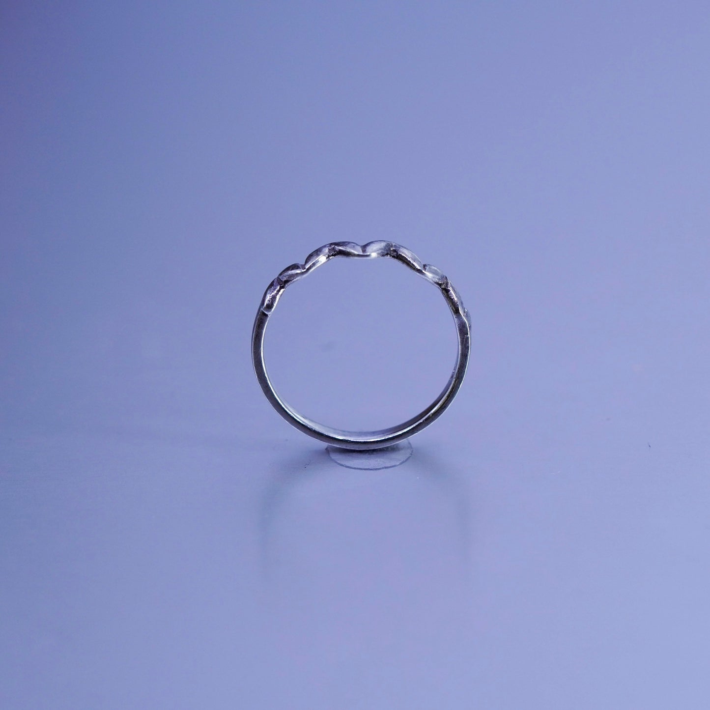 Size 9, vintage southwestern Sterling 925 silver ring, stackable wavy band