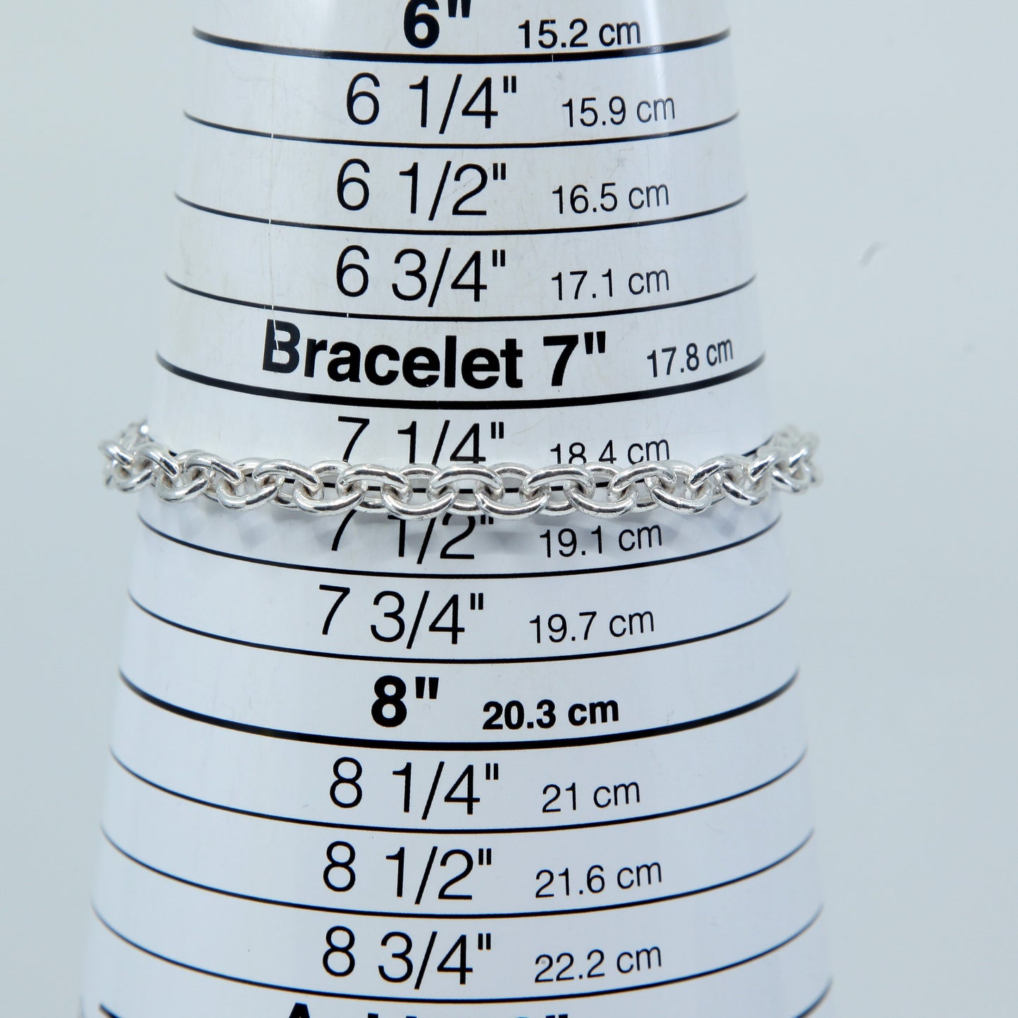 7.5", vtg sterling silver circle charm bracelet, 925 silver, stamped 925 italy