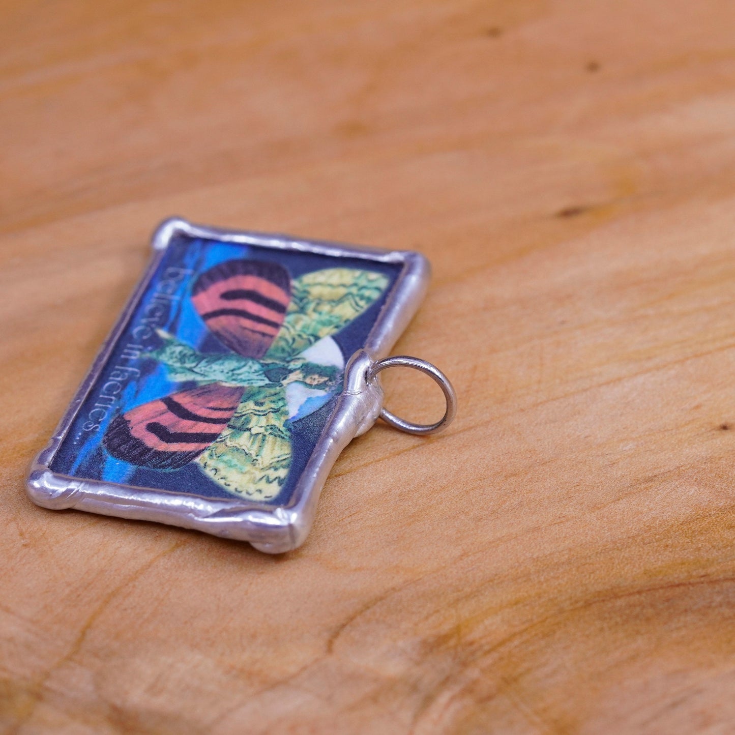 I believe in fairies Sterling 925 silver handmade pendant
