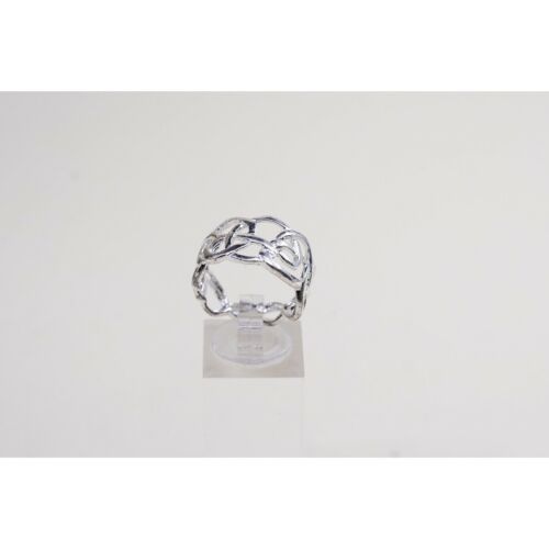 Size 8, Vtg Sterling Silver Handmade Ring, 925 Silver Band W/ Filigree Detail