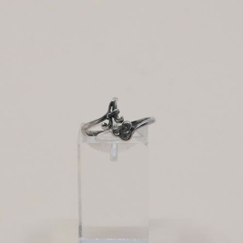 Sz 6, Sterling Handmade Ring, 925 Silver Band W/ Initial A And Cz