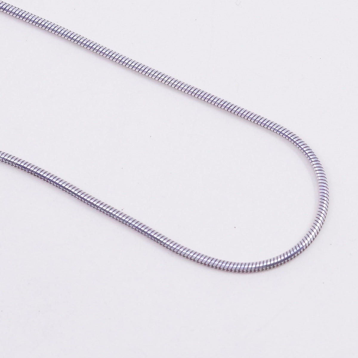 25”, 1.6mm, Vintage IBB sterling silver snake chain, Italy 925 necklace