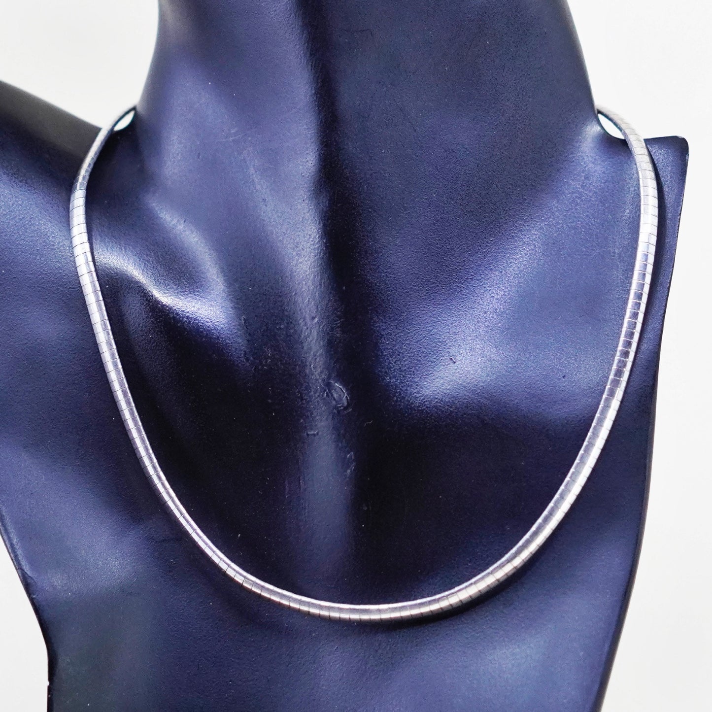 16”, 5mm, Vintage Italian milor sterling silver omega chain, bold 925 necklace
