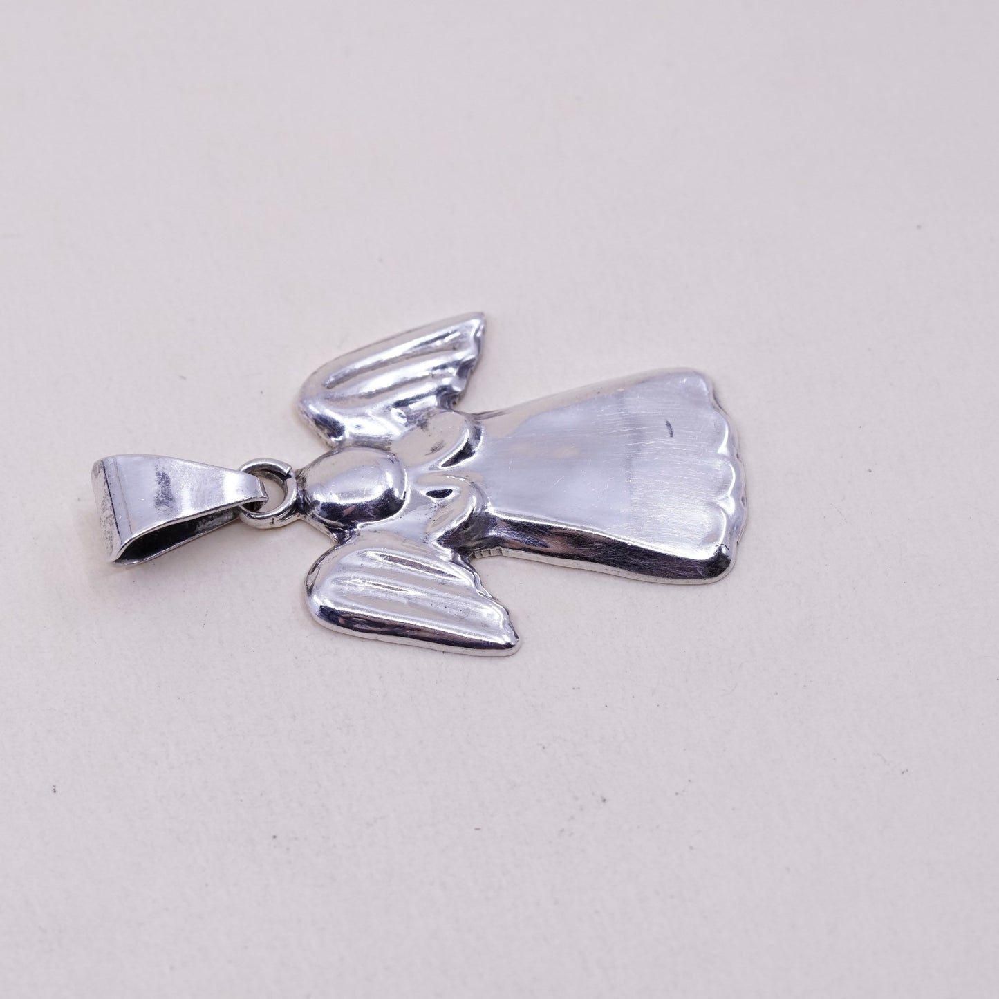 Vintage Sterling 925 silver handmade angel pendant
