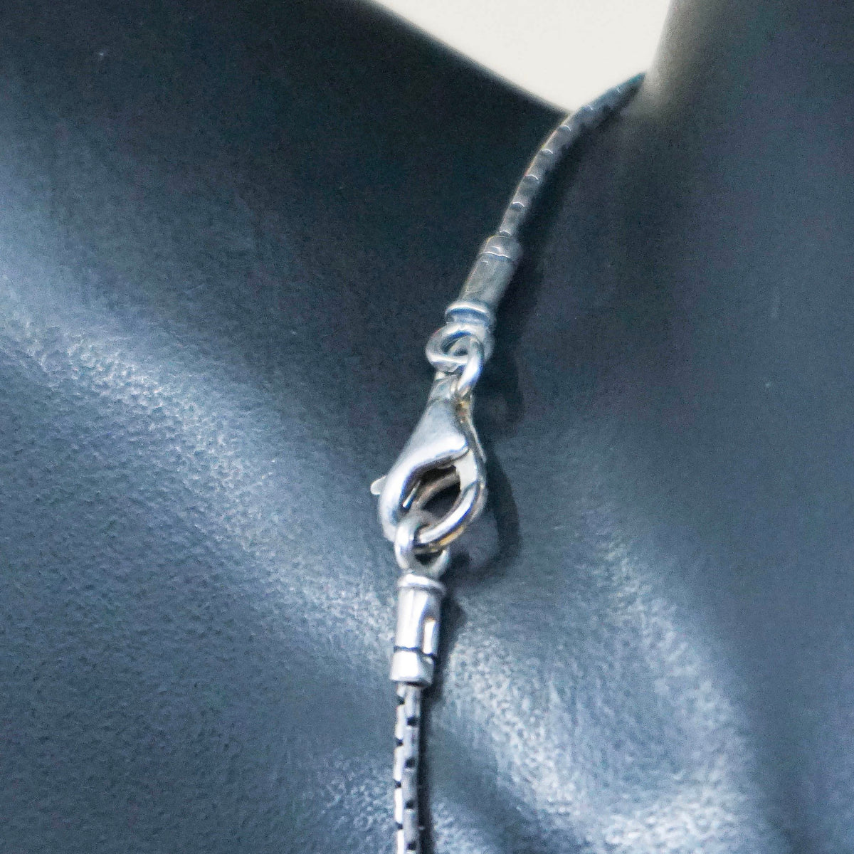 16”, 1mm, vintage sterling silver snake chain, 925 necklace, stamped 925
