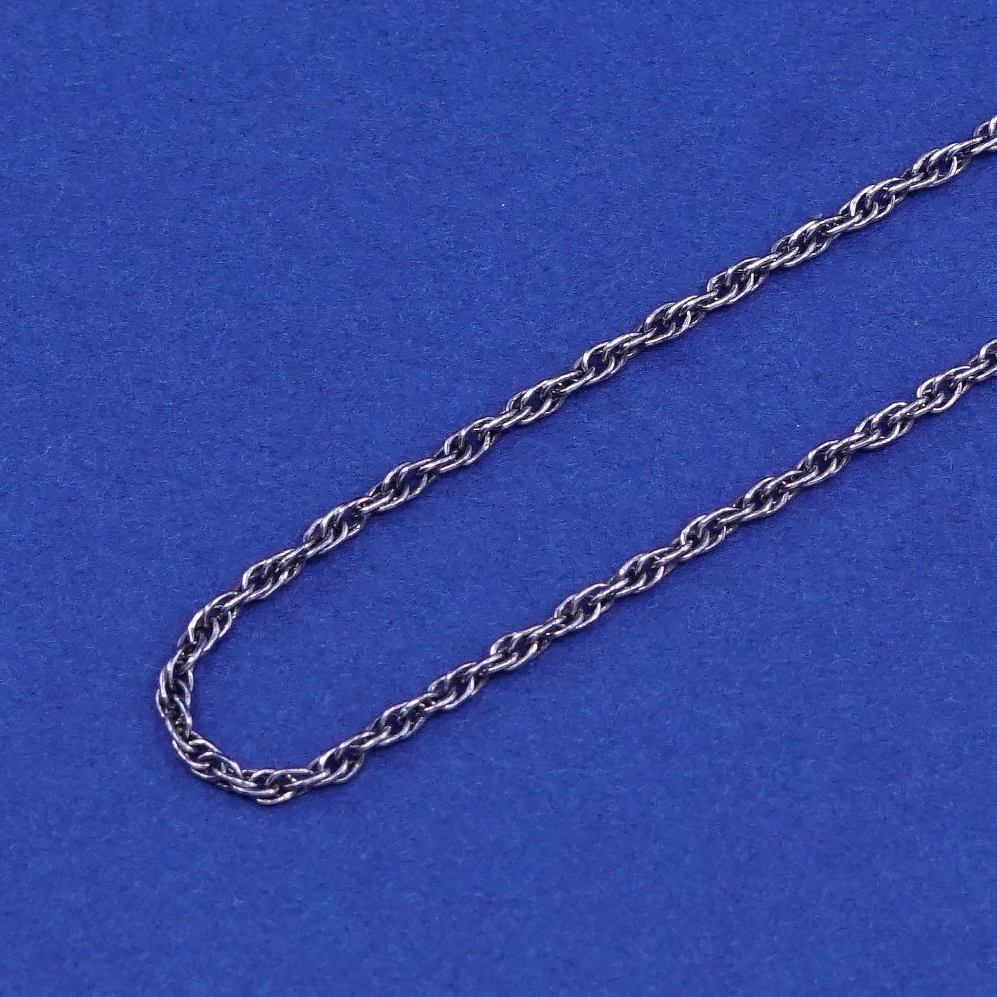 16”, 1.6mm, vintage Joielle Sterling silver necklace, 925 Singapore rope chain