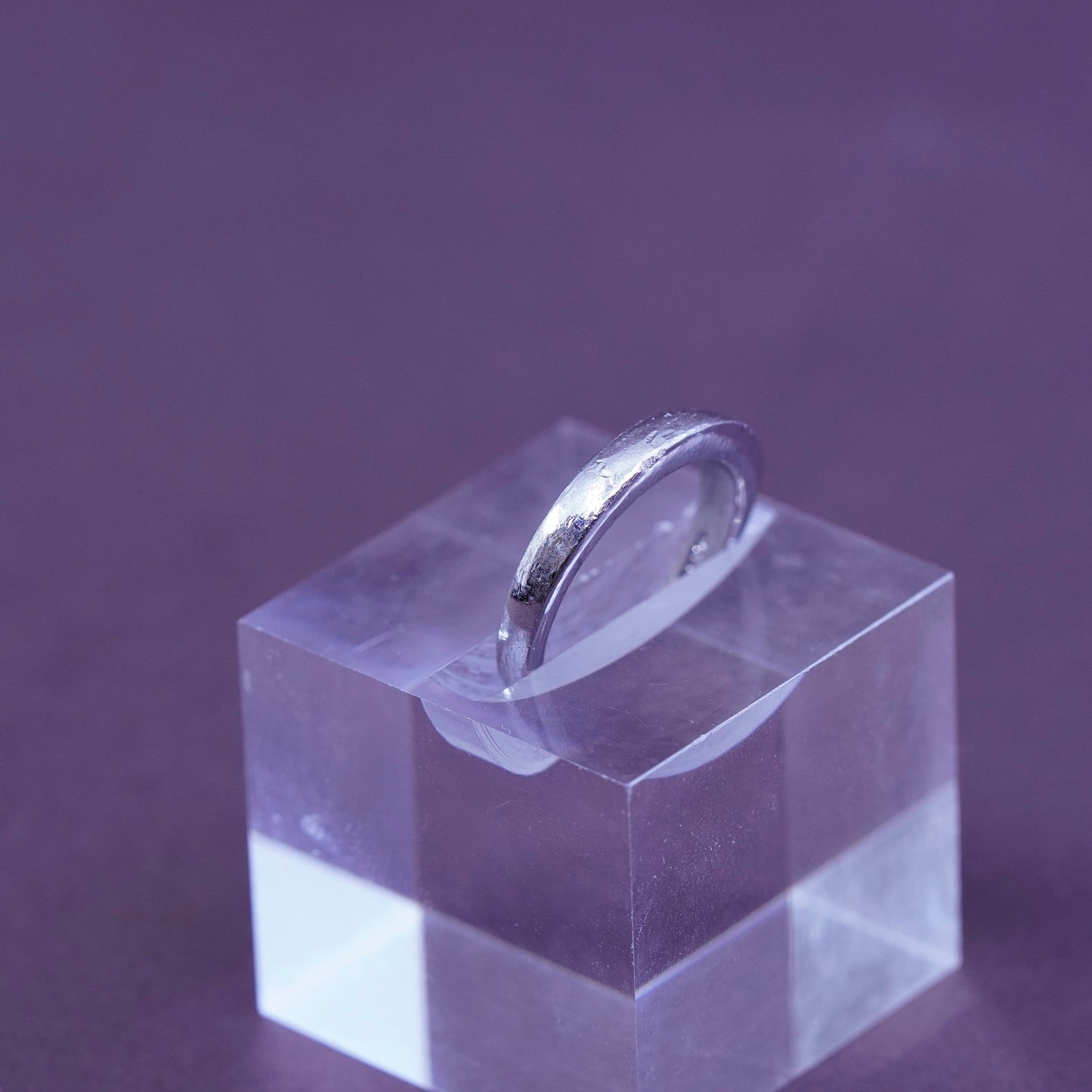 Size 6.25, vintage rage sterling silver handmade ring, 925 wedding band