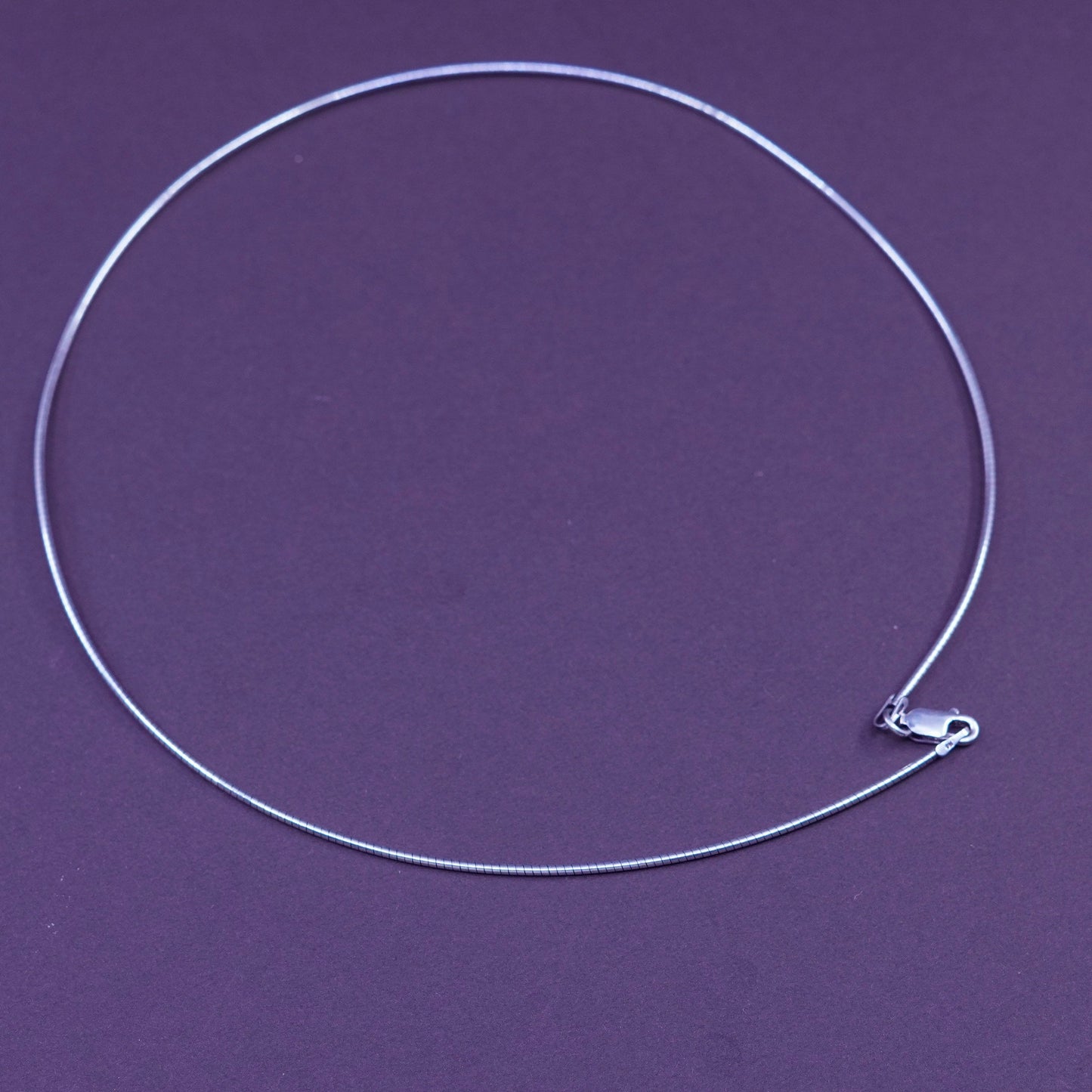 16”, 1mm, vintage sterling silver snake chain, Italy 925 necklace