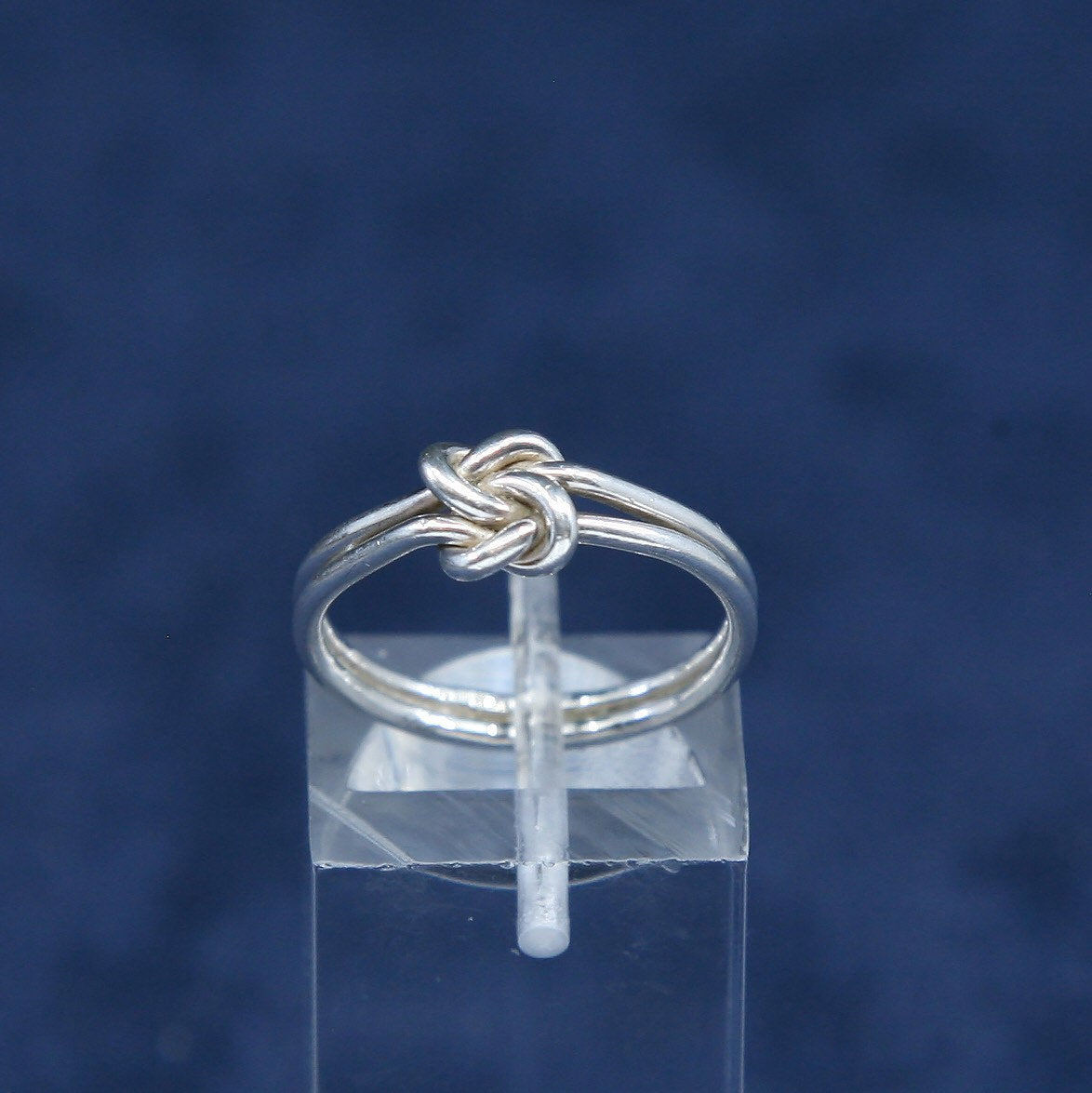 sz 6, vtg sterling silver ring, 925 wired knot band