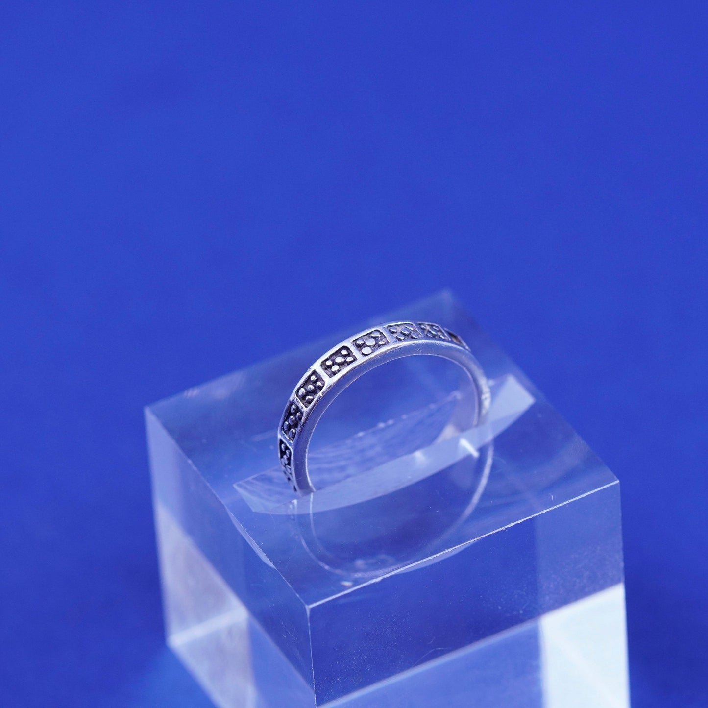 Size 5.75, vintage Sterling silver handmade ring, 925 band