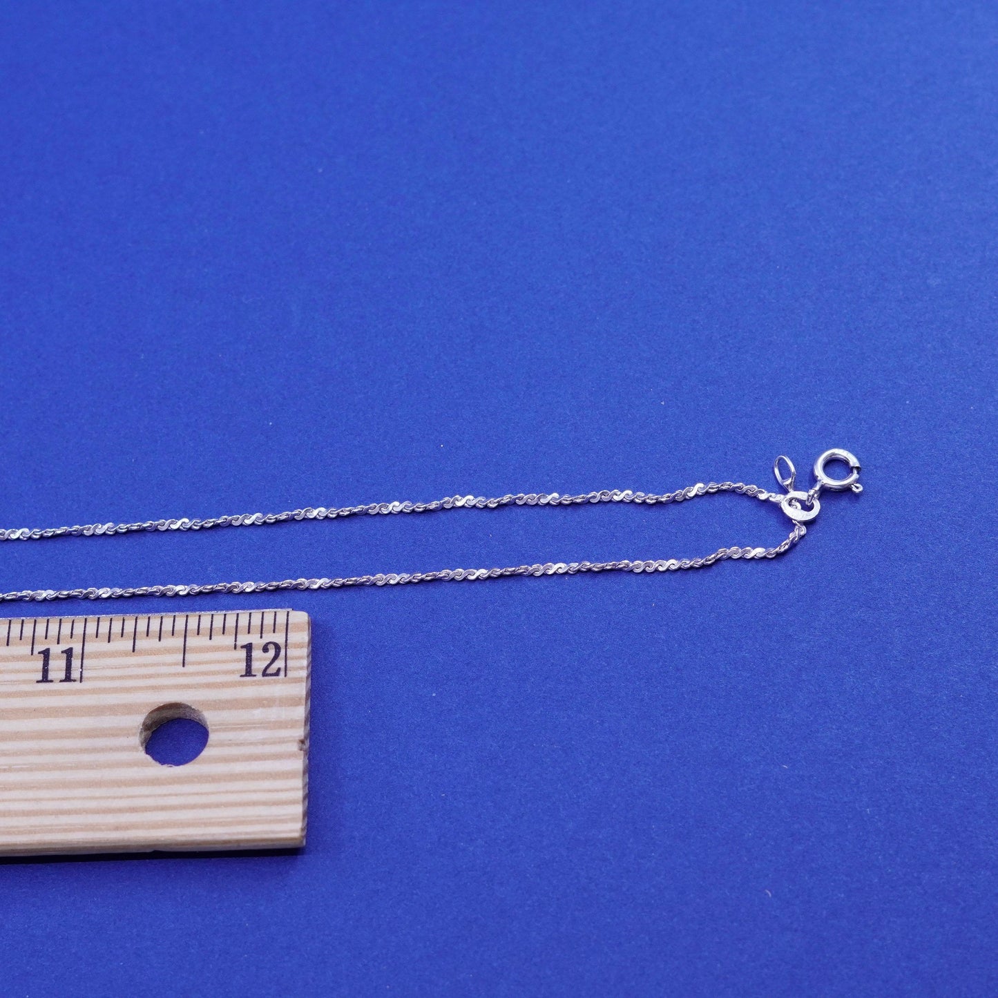 30”, 1.6mm, vintage Sterling silver handmade necklace, 925 twisted s link chain