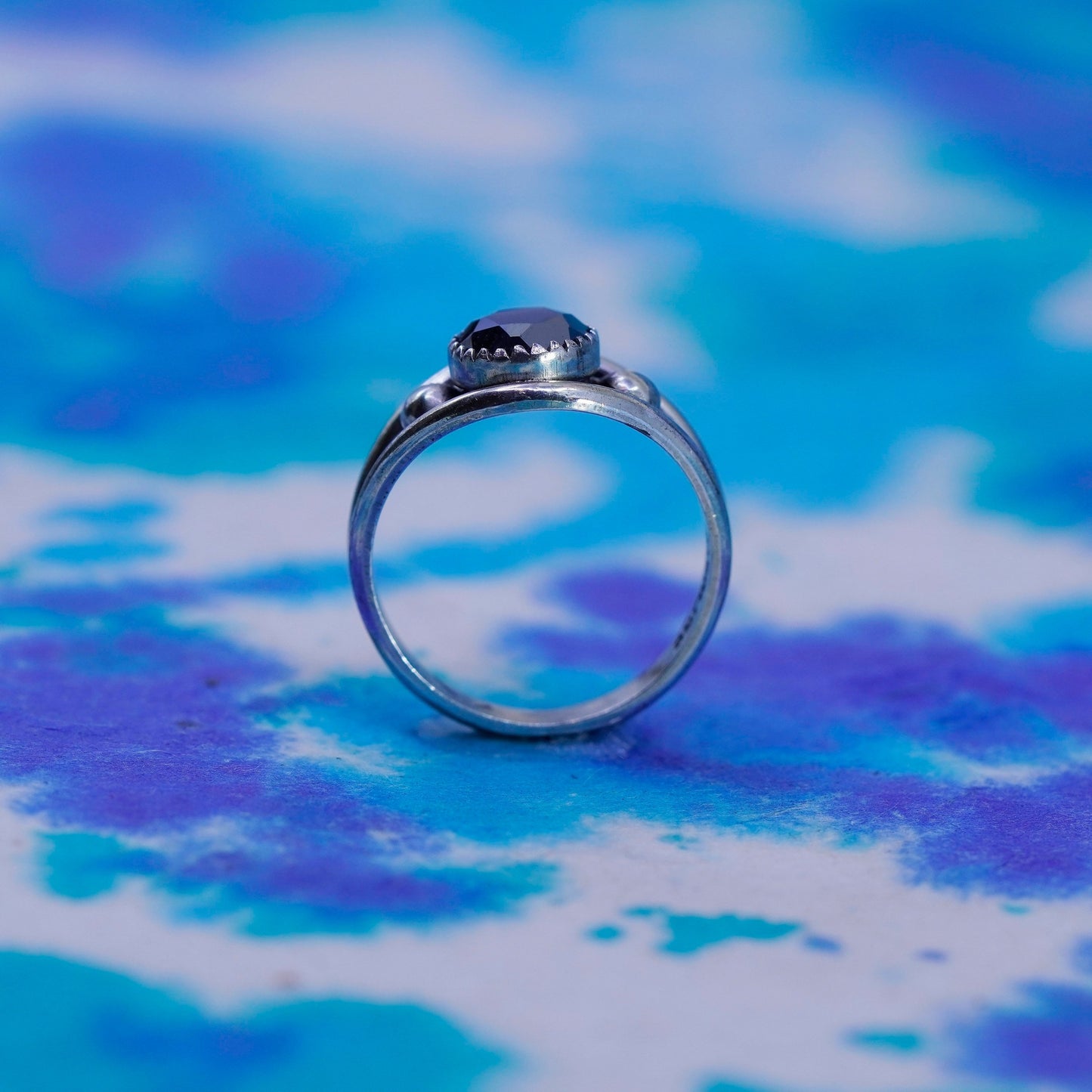 Size 6.5, Wheeler Jewelry Co Sterling 925 silver ring hematite, Native American