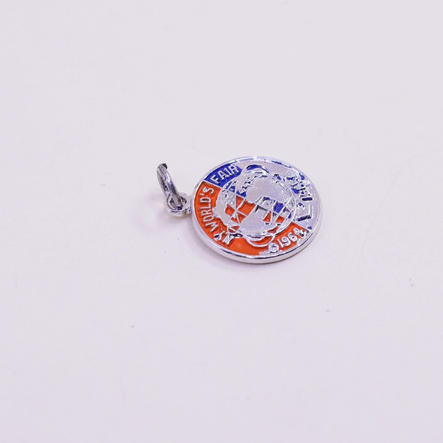 Vintage Sterling 925 silver handmade pendant my world fair charm