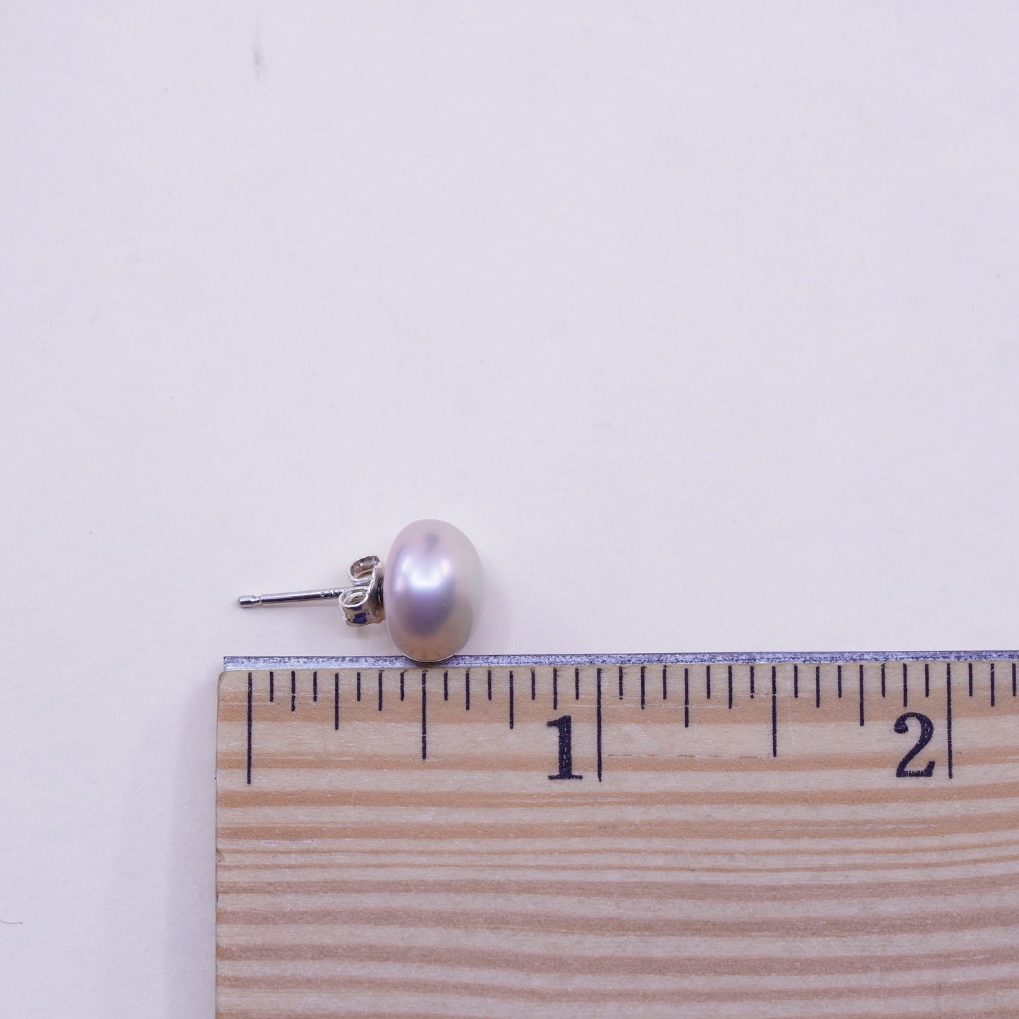 Vintage sterling silver earrings, 925 studs with pearl