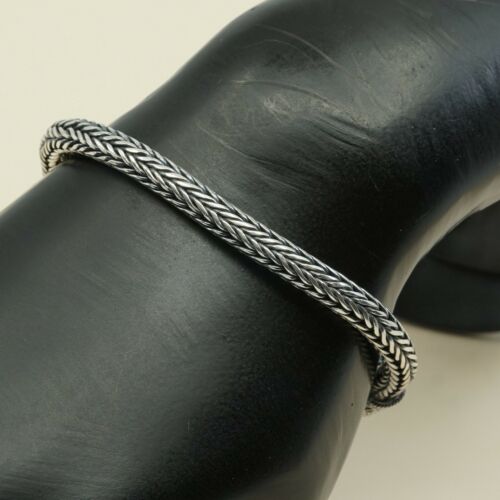 6.75”, Sterling Silver Handmade Bracelet, 925 Silver Wheat Chain, Stamped 925